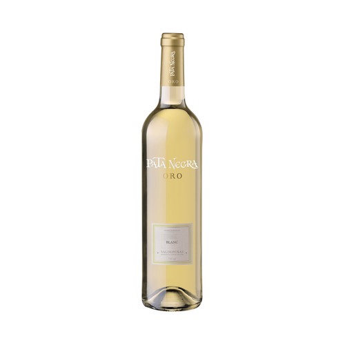 PATA NEGRA Oro Vino blanco con D.O. Valdepeñas botella 75 cl.