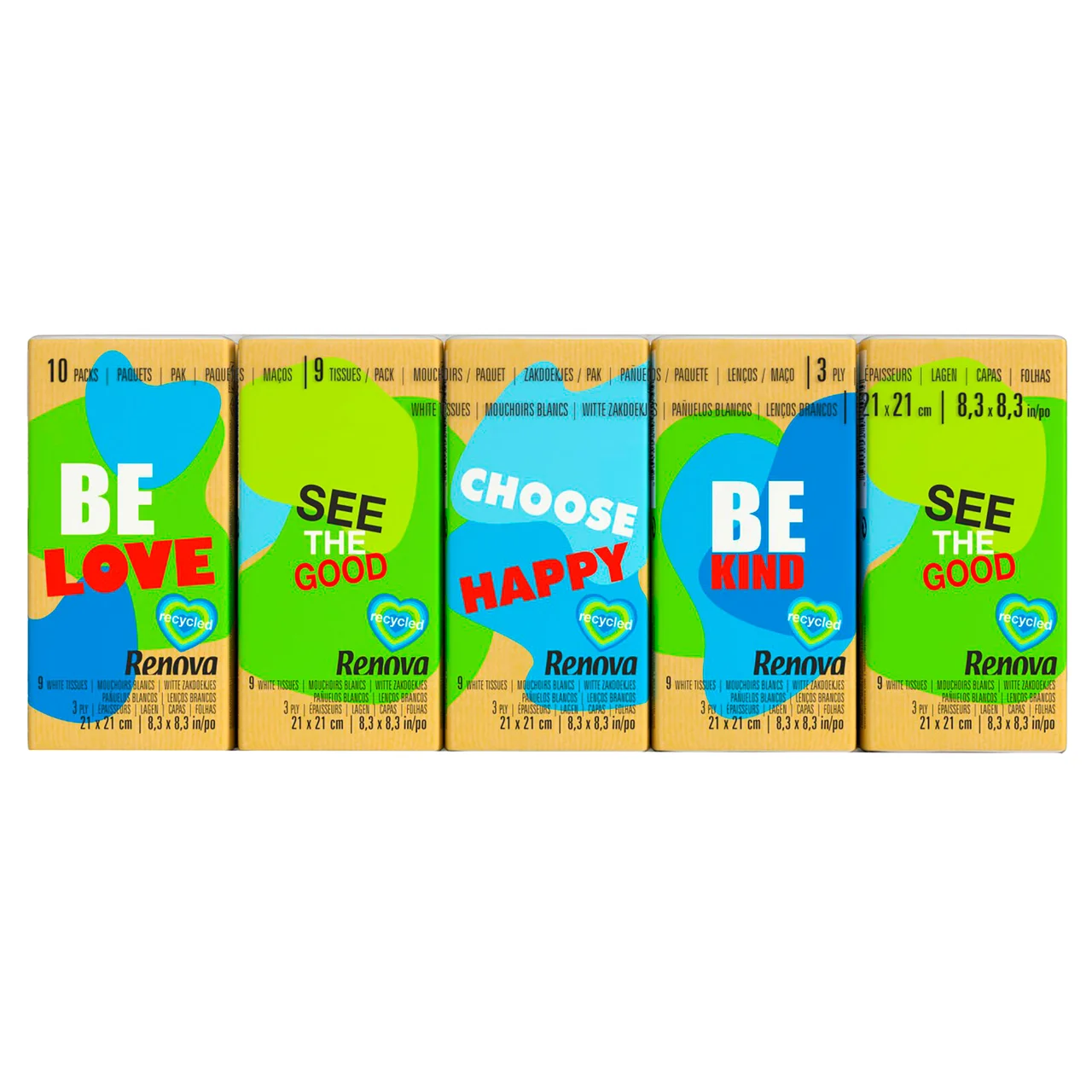 RENOVA Pañuelos de celulosa RENOVA Green 10 uds.