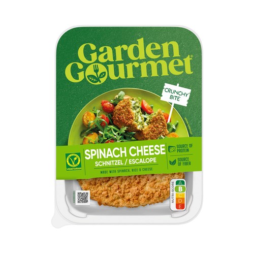 GARDEN GOURMET Empanado vegetariano a base de espicanas, arroz y queso 2 x 90 g.