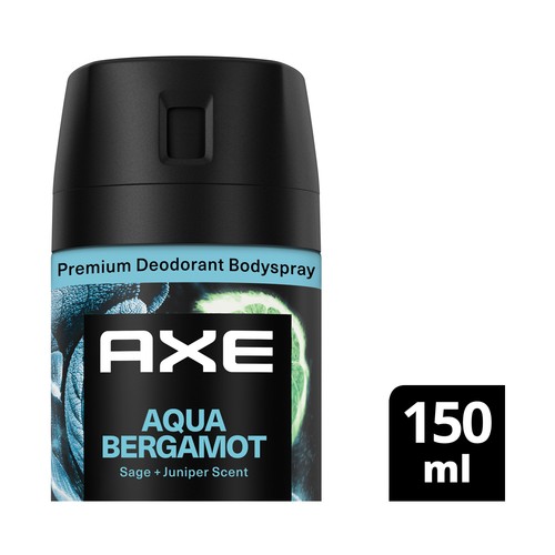 AXE Aqua bergamot Desodorante en spray para hombre con hasta 72 horas de frescor 150 ml.