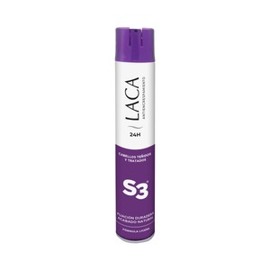 S3 Laca antiencrespamiento acabado natural, fórmula ligera, para cabellos teñidos y tratados S3 400 ml.