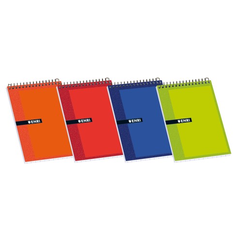 Cuaderno tamaño 8º de 110×160 mm con cuadrícula de 4x4 mm, 80 hojas de 60 g ENRI.
