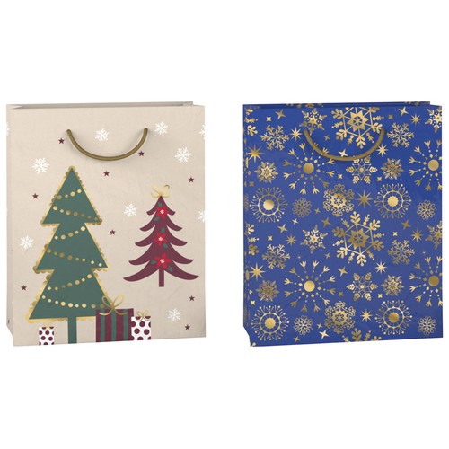 Bolsa de regalo tamaño M modelos surtidos Navidad, AUCHAN