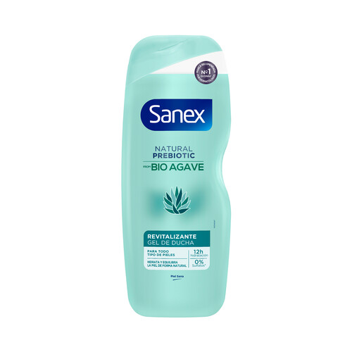 SANEX Gel revitalizante para baño o ducha con prebiótico, para todo tipo de pieles SANEX Natural prebiotic 600 ml.