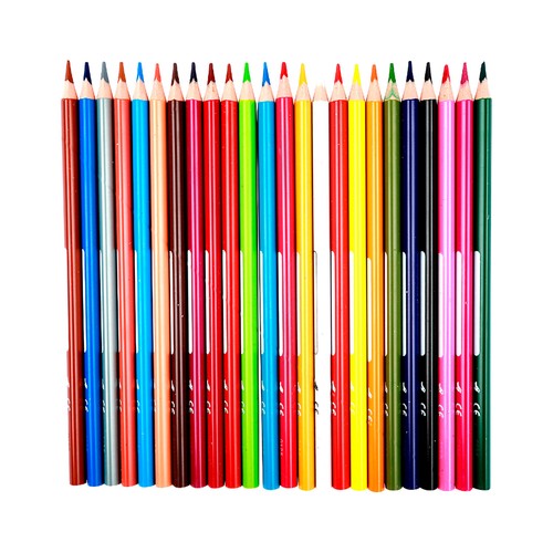 Caja de 24 de lápices de colores, 18 cm, ALCAMPO.