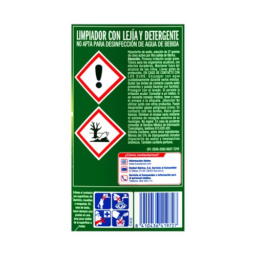 ESTRELLA Lejía con detergente olor a pino botella 2,78 l.