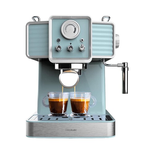 Cafetera espresso CECOTEC Express Power Espresso 20 Tradizionale Light Blue, 20bar, vaporizador, manómetro.