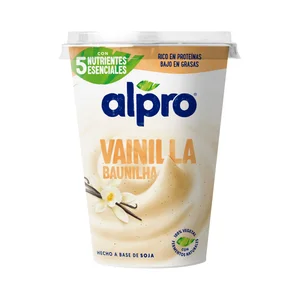 ALPRO Especialidad de soja, con fermentos naturales y sabor a vainilla 400 g.