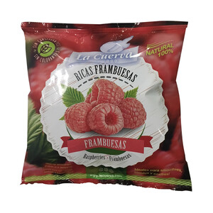 Imagen de LA CUERVA Frambuesas de origen español, congeladas y sin gluten LA CUERVA 300g.
