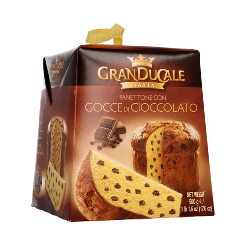 GRAN DUCALE Panettone con pepitas de chocolate 500 g.