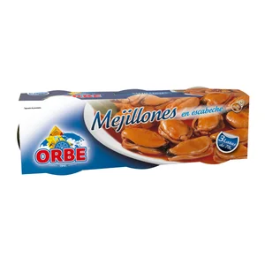 ORBE Mejillones en escabeche 3 x 78 g.