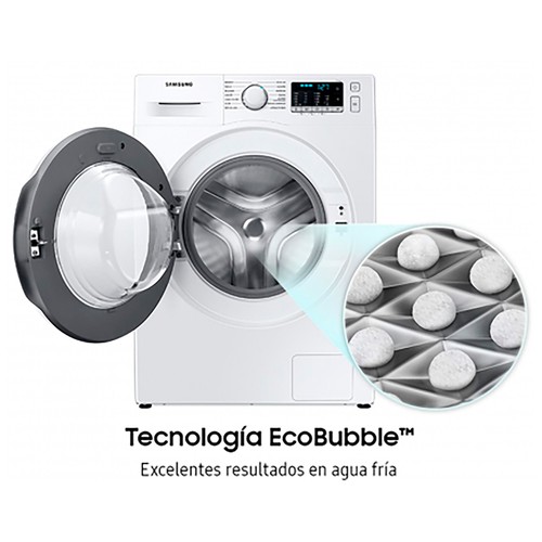 Lavadora SAMSUNG WW90TA046TE/EC, capacidad de carga: 9KG, clasificación energética: A, 1400RPM, H: 85cm, A: 60cm, F: 55cm.