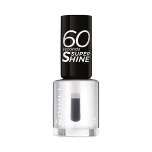 RIMMEL 60 seconds super shine tono 740 Clear Esmalte de uñas 3 en 1, con acabado brillante.
