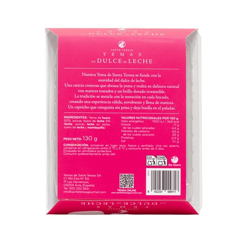 SANTA TERESA Yemas de dulce de leche Edición Especial Día de la Madre 130 g.