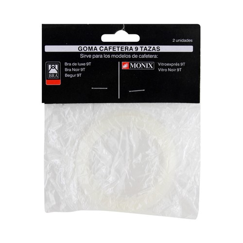 Goma para cafetera expréss/Italiana de 9 tazas MONIX  pack de 2 unidades.