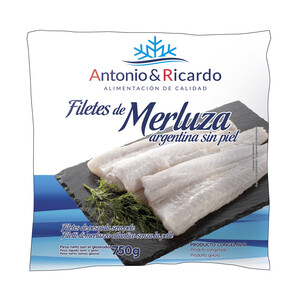 Imagen de ANTONIO Y RICARDO Filetes congelados de Merluza argentina sin piel 750 g.