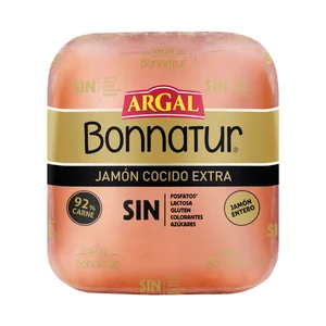 BONNATUR Jamón cocido sin fosfatos al corte. - Loncha normal 2 a 3 mm
