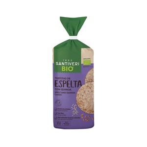 SANTIVERI Tortitas de espelta con quinoa ecológicas 100 g.