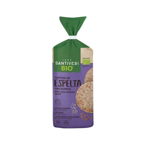 SANTIVERI Tortitas de espelta con quinoa ecológicas 100 g.