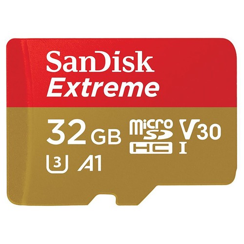 Tarjeta de memoria SANDISK Extreme MicroSDXC 32GB + adaptador SD, clase 3. hasta 100mb/s.