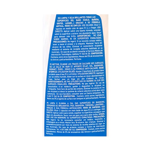 EKOSAN Limpiador de baños EKOSAN 1,5 L.
