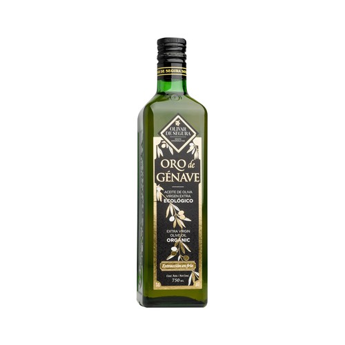 Aceite de oliva virgen extra ecológico ORO DE GÉNAVE botella 750 ml.