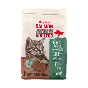 PRODUCTO ALCAMPO Grain free Alimento completo para gatos adultos base de salmón 1.5 kg.