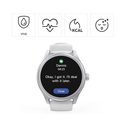 Smartwatch Fit Watch 5 HAMA 5010 color Plata, pantalla 1,38".