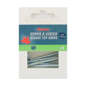 Imagen de Alcayata de rosca zincada de 4,5 x 60 mm, 5 unidades, ALCAMPO.