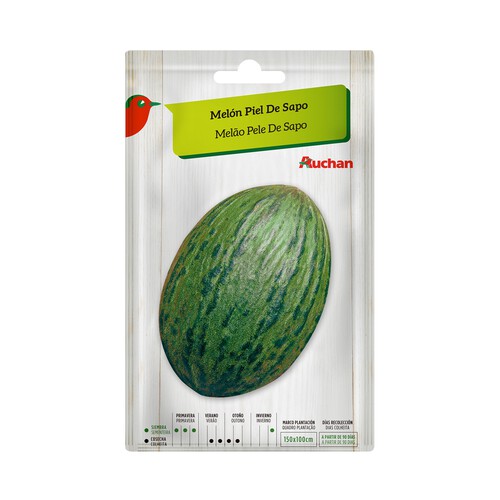 Sobre de semillas para sembrar melones de la variedad piel de sapo PRODUCTO ALCAMPO.