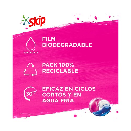 SKIP Detergente en cápsulas fragrancia Mimosín SKIP ULTIMATE 22 lav.