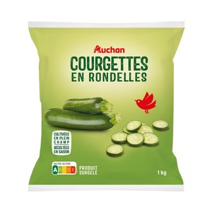 Imagen de AUCHAN Calabacín en rodajas ultracongelado 1 kg Producto Alcampo.
