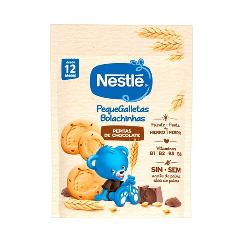 NESTLÉ Galletas infantiles con pepitas de chocolate, a partir de 12 meses 150 g.