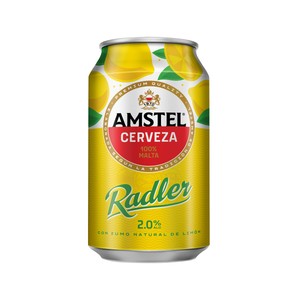 AMSTEL RADLER Cerveza con zumo natural de limón lata de 33 cl.