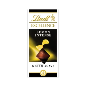 LINDT Chocolate negro (47% cacao) con limón 100 g.
