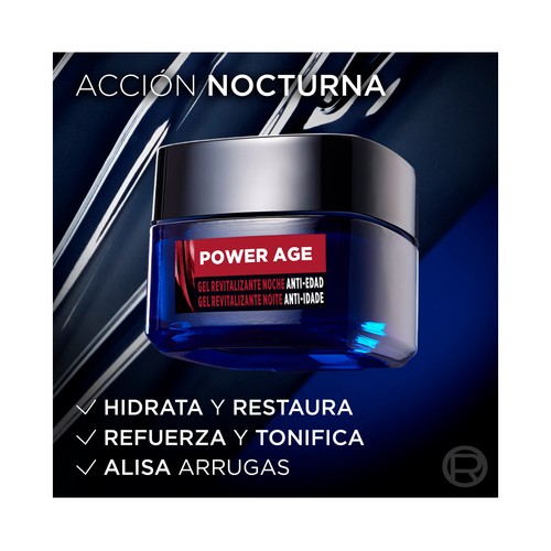 L´ORÉAL PARIS Gel de noche revitalizante con efecto anti edad 50 ml.