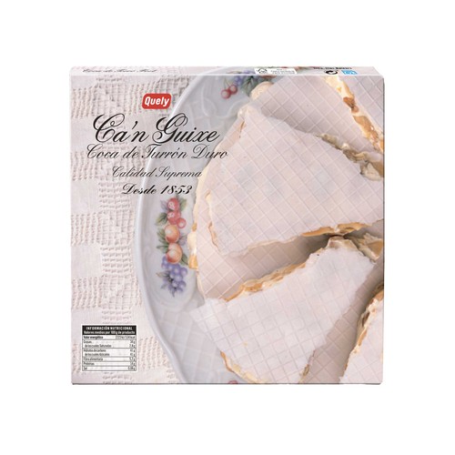 QUELY Coca de turrón duro 200 g.