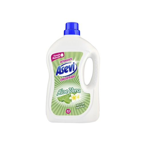ASEVI Detergente líquido para ropa blanca y de color con aloe vera 42 DS.