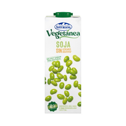 CENTRAL LECHERA ASTURIANA Bebida de soja sin azúcares añadidos  Vegetánea 6 x 1 l.