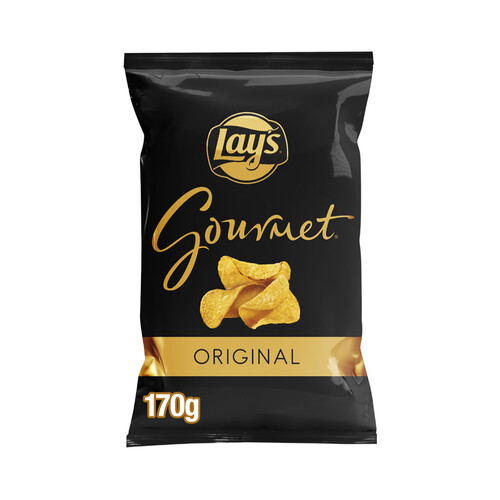 Patatas fritas lisas crujientes LAY'S Gourmet bolsa de 180 g.