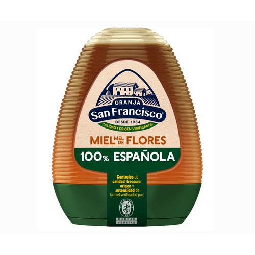 Miel multifloral 100 % Española GRANJA SAN FRANCISCO 345 g.