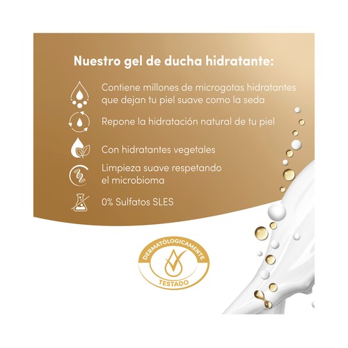 DOVE Cuidado avanzado Gel para baño o ducha nutritivo con aceite de argán 600 ml.