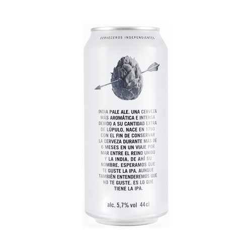 Cerveza Premium extra lúpulo  AMBAR IPA lata 44 cl. 