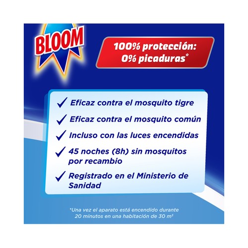 BLOOM Antimosquitos eléctrico 3 aparatos + 3 recambios