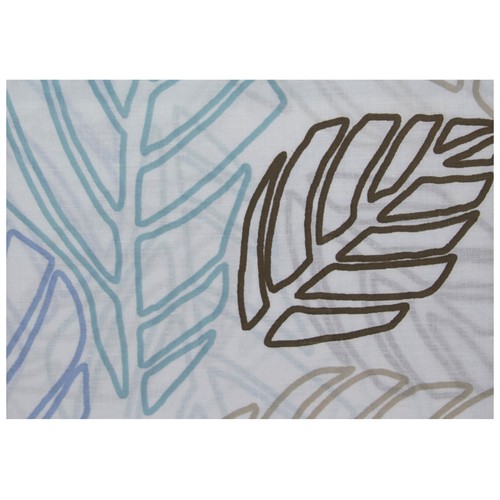 Juego de sábanas 50% algodón 50% poliéster, 3 piezas color lila estampado hojas, 90cm. PRODUCTO ALCAMPO.