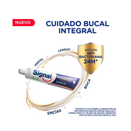 SIGNAL Integral 8 Pasta de dientes para un cuidado bucal integral y una limpieza intensa 3 x 75 ml.
