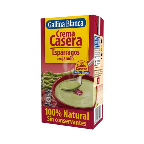 GALLINA BLANCA Crema casera de espárragos con jamón 500 ml.