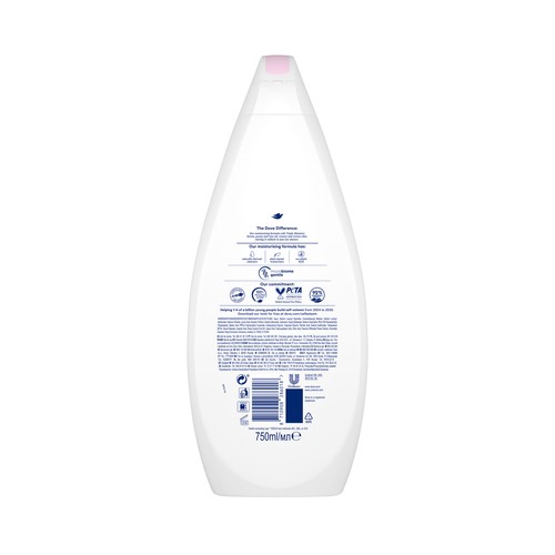 Gel para baño o ducha hidratante con peonia y aceite de rosa DOVE 500 ml.