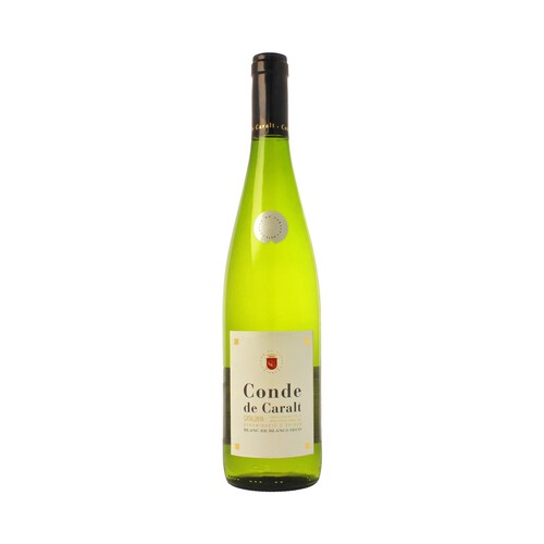 Vino blanco seco con denominación de origen de Cataluña CONDE DE CARALT botella de 75 cl.