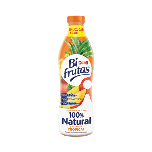 Leche con zumo de frutas tropicales BIFRUTAS de Pascual 750 ml.